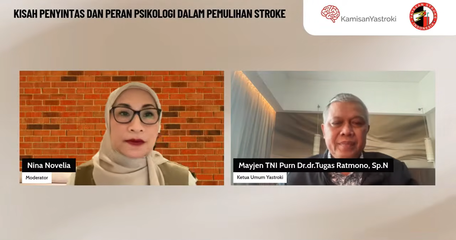 YASTROKI Tekankan Pentingnya Pemulihan Mental Penyintas Stroke melalui Kamisan YASTROKI Episode Perdana